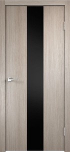 Межкомнатная дверь серии Smart Z2 PO Капучино стекло лакобель черное - фото 5786