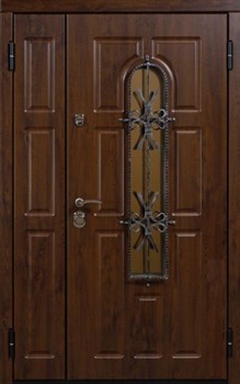 Входная дверь ДК Лион Темный Орех /Альберо Двупольная 1200 - фото 5946