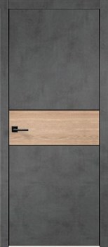 Межкомнатная дверь Techno Black Duo 3 PG вставка Дуб европейский (Муар темно-серый) - фото 6103