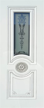 Межкомнатная дверь Лада 3D ДО Белая эмаль серебряная патина - фото 6289