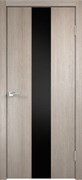 Межкомнатная дверь серии Smart Z2 PO Капучино стекло лакобель черное