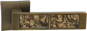 Ручка дверная Oro&Oro  "921-13", кофе tiger и Никель суперматовый