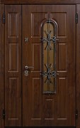 Входная дверь ДК Лион Темный Орех /Альберо Двупольная 1200