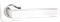 Ручка дверная РЕНЦ "Арона" INDH 96-02 MSW/CP-2 Матовый супер белый - Хром блестящий - фото 5632