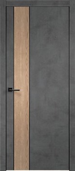 Межкомнатная дверь Techno Black Duo 2 PG вставка Дуб европейский (Муар темно-серый) - фото 6101