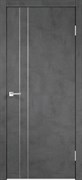 Межкомнатная дверь Techno M2 PG алюминиевая кромка (Муар темный)