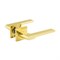 Ручка дверная межкомнатная на тонкой квадратной розетке 144K Slim сатинированное золото 2158